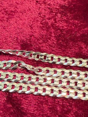 Sterling Silver 19.75 Inch Italian Chain Necklace 925 Stamped Lobster Clasp